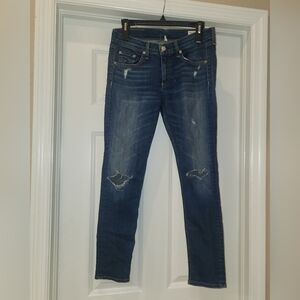 Rag & Bone Capri Distressed Mid-Rise Jeans Size 28
